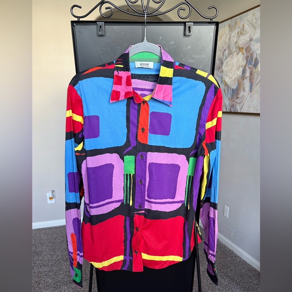 Moschino Multicolor Geometric Shirt